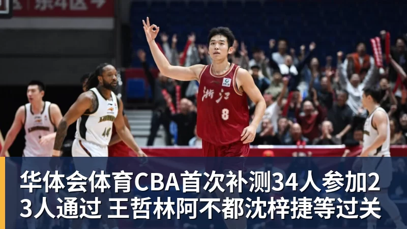 华体会体育CBA首次补测34人参加23人通过 王哲林阿不都沈梓捷等过关